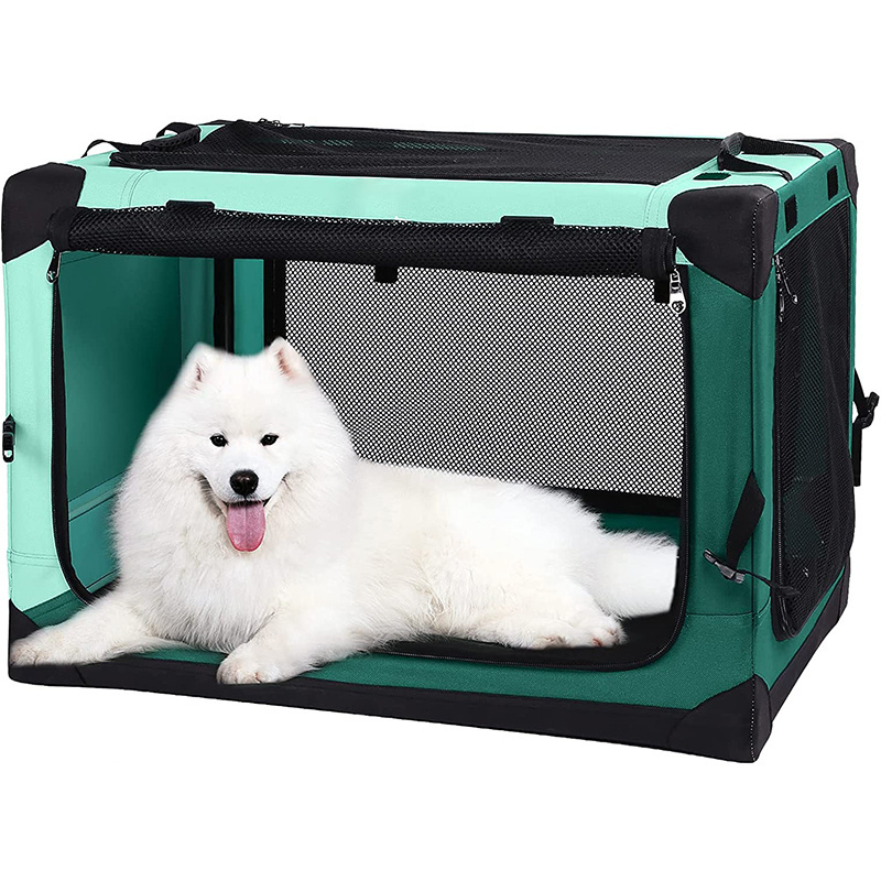 Wholesale Travel Durable Portable Soft Pet Dog Bag Crate Carrier Kennel Pet Folding Soft Dog Crate for Indoor