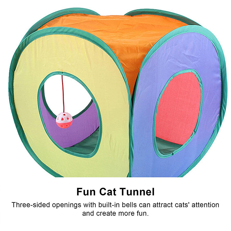 High Quality Pet toys Outdoor Donut Cat Pet Bed Pop-up Enclosure Tunnel and Tent