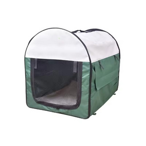 Wholesale Custom Portable foldable Dog Kennel Soft Crate for Pets 24-Inch Green