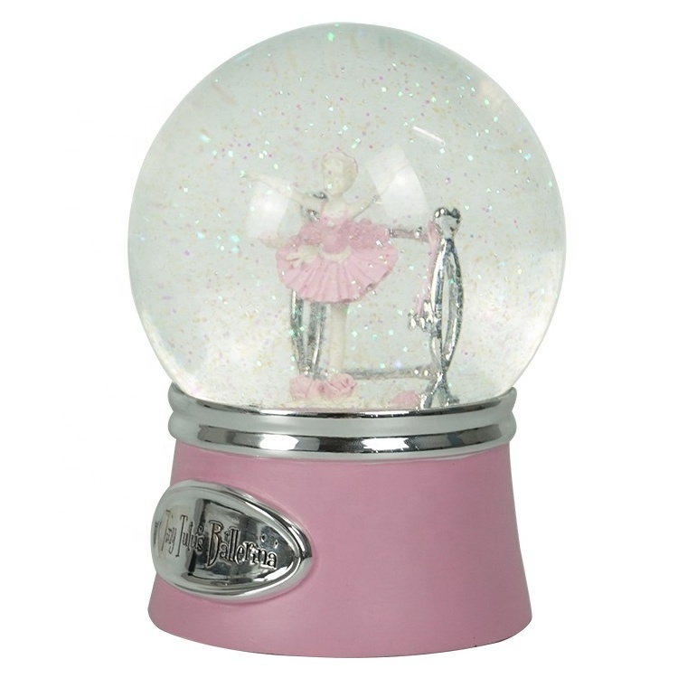 Custom wholesale resin australia ballerina hand painting Souvenir Snow globe