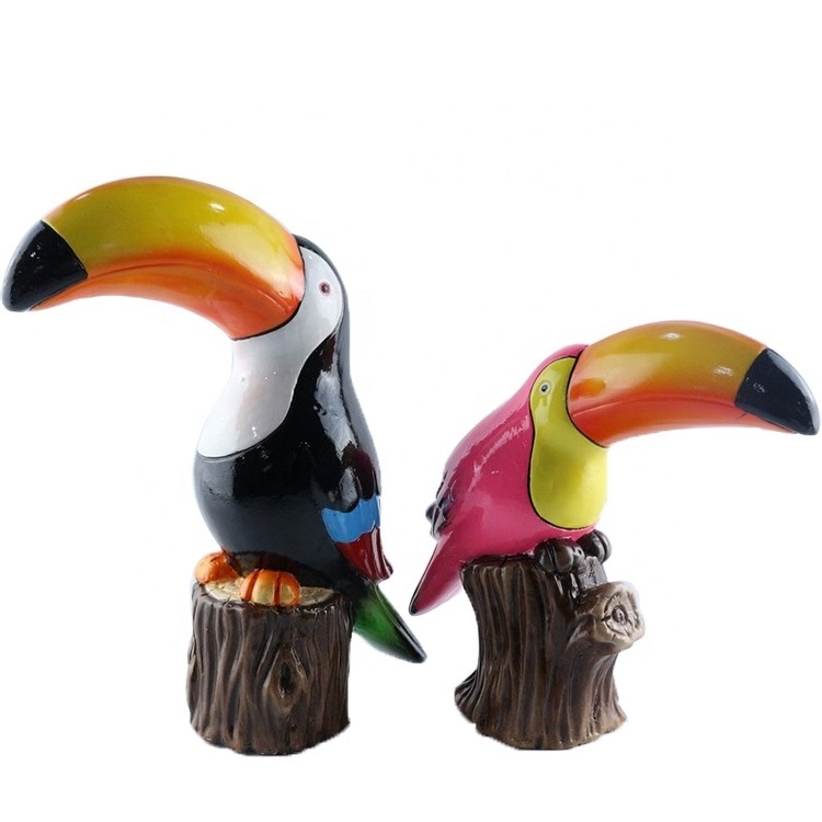 Promotional Newest home Indoor ceramic toucan table decor craft