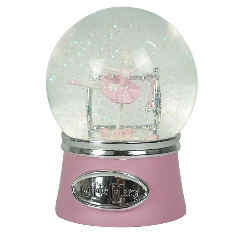 Custom wholesale resin australia ballerina hand painting Souvenir Snow globe