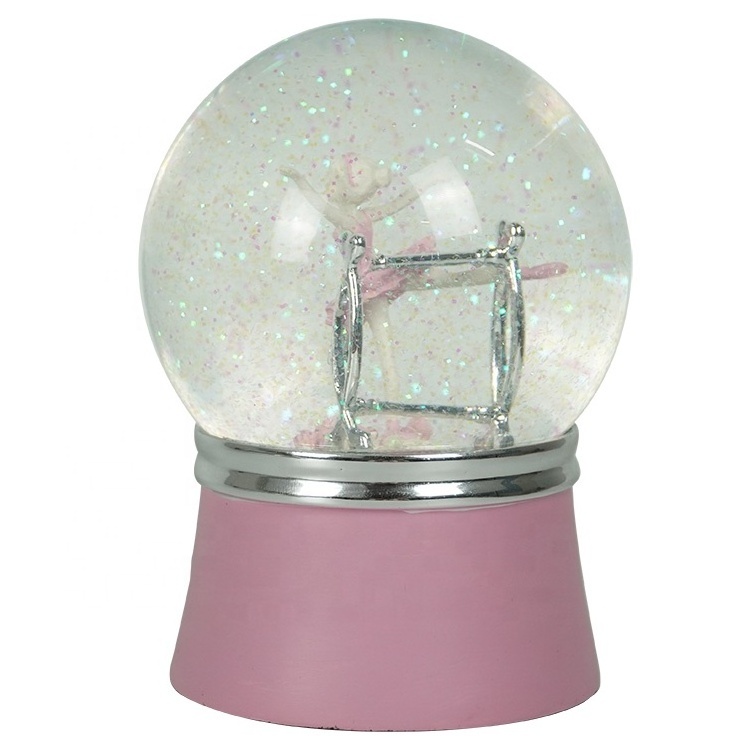 Custom wholesale resin australia ballerina hand painting Souvenir Snow globe