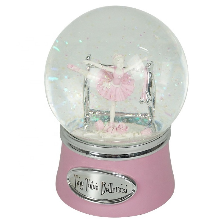 Custom wholesale resin australia ballerina hand painting Souvenir Snow globe