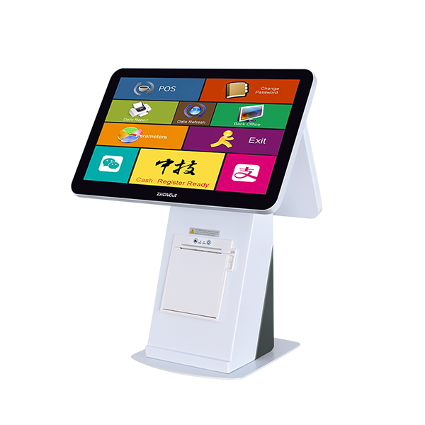 Zhongji A5 logiciel caisse, enregistreuse professionnel dual touch Screen Pos Machine Price Electronic Cash Register /