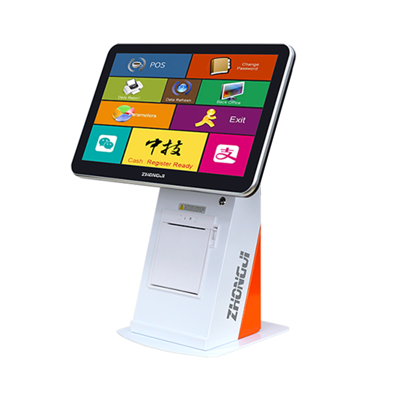 Zhongji A5 logiciel caisse, enregistreuse professionnel dual touch Screen Pos Machine Price Electronic Cash Register /