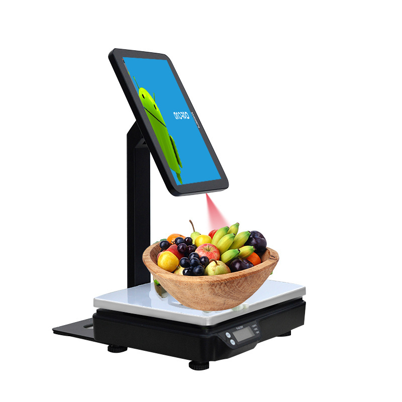 High Quality Ai Object Recognition Touch Screen Wifi Android Weighting Checkout Touch Screen Pc Pos System Weight Scale