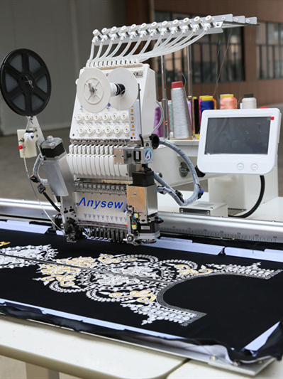 AS1201 500*1200MM Single head 12 needles embroidery machine for flat/hat/finished garment