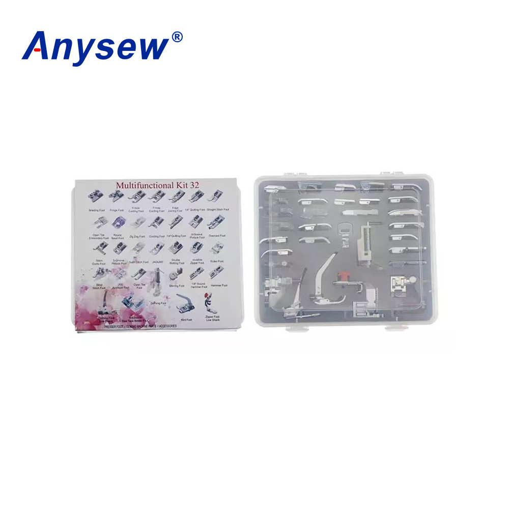 Anysew Sewing Machine Parts Household Singer Presser foot sets 32pcs