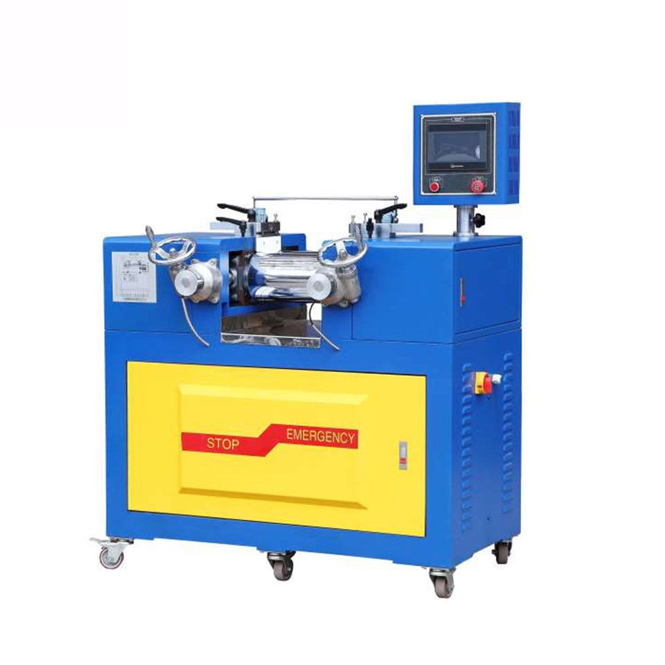 AT380 Lab with Heating and Cooling Plastic Rubber product Two Roll Mixing Mill Machine