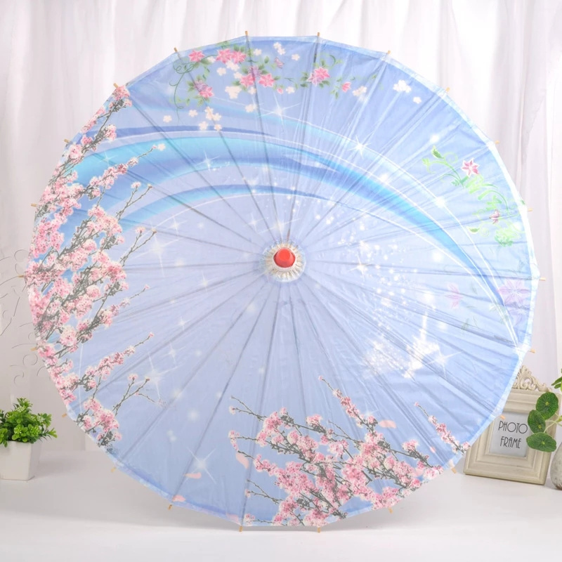 Chinese Oil paper Umbrella Parasol Decoration Wooden Craft Umbrellas Home Accessories