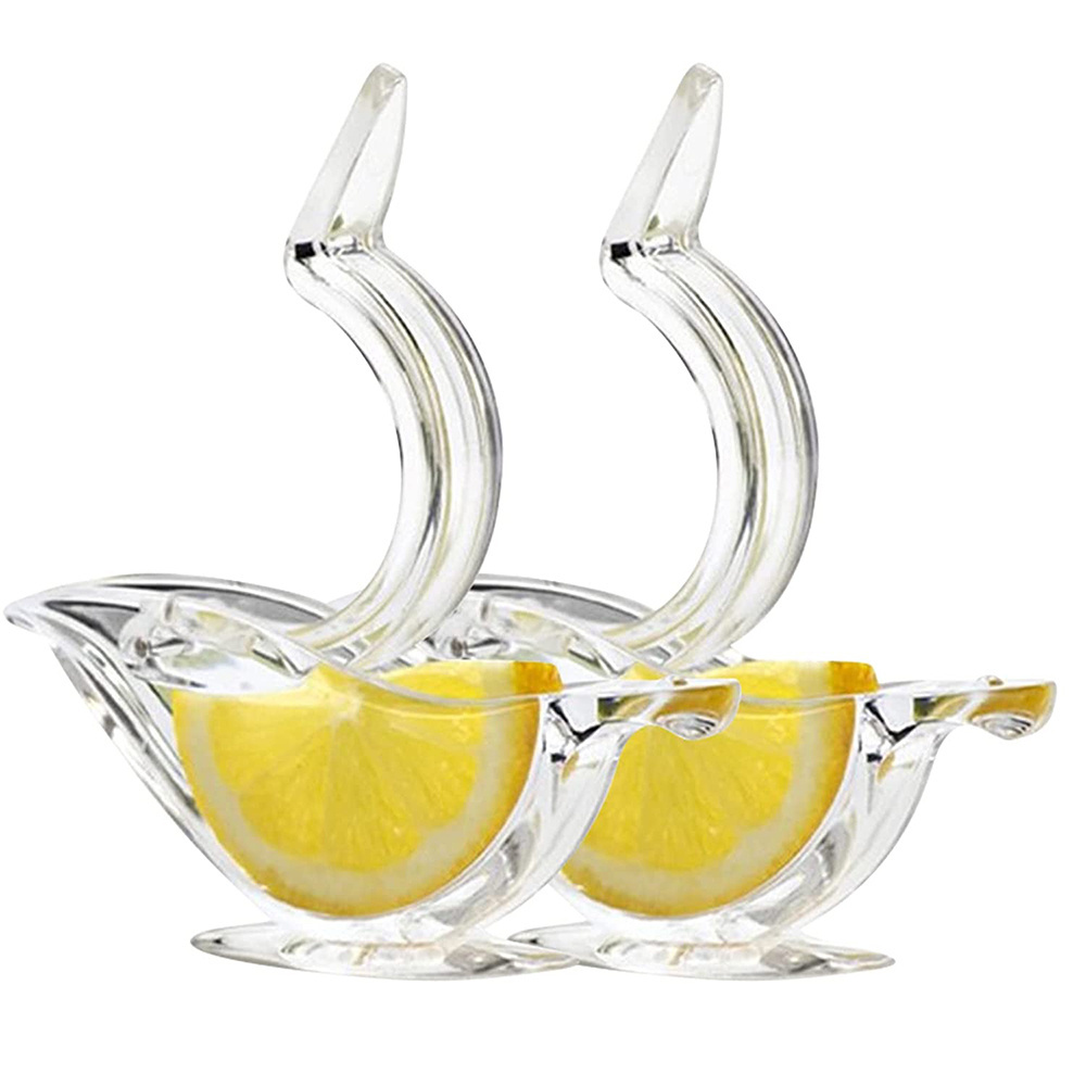 Bird-Shaped Lime Orange Lemon Squeezer Acrylic Crystal Clear Plastic Glass Bird Shaped Lemon Press Squeezer Bird