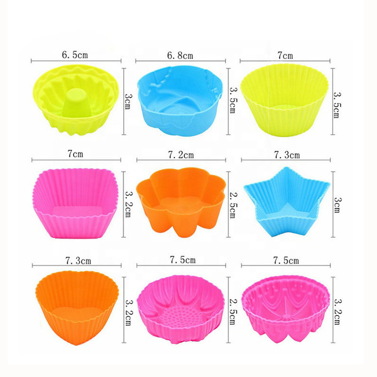 Silicone Baking Cups Cupcake Liner Mini Square Muffin Cupcake Baking Liners Silicone Muffin Cupcake Liners