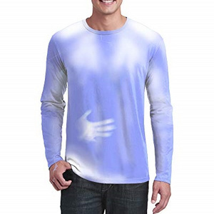 Unisex New Design Thermochromic Clothing Heat Sensitive Temperature Color Change T Shirt For Men