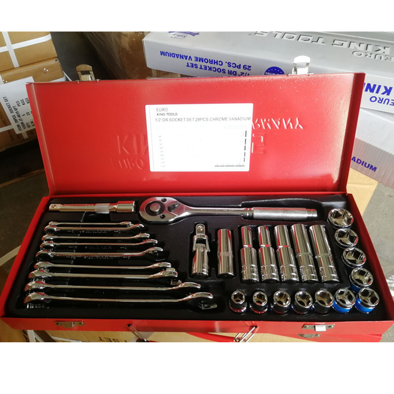 Auto repair tool kit 29 pcs socket wrench set