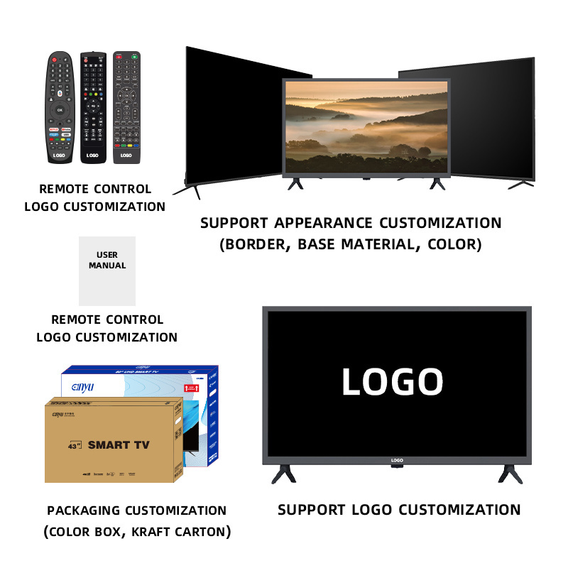 Anyu High quality custom models high time quality service China Made Unbreakable Led Tv 32 Inch Smart Television