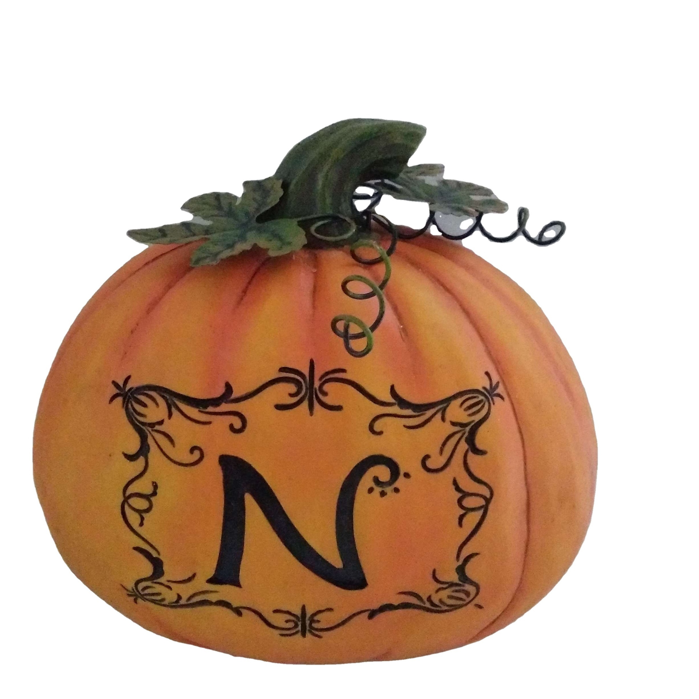 Halloween Ornaments Indoor Use  Resin Pumpkin Statue OEM Design Pumpkin Figurine for Holiday Gifts