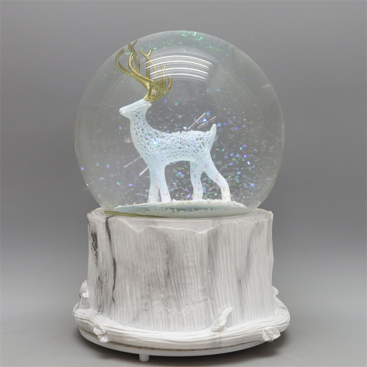 Custom Resin Christmas Snowball with Built-in Water Balloon with Lights and Music