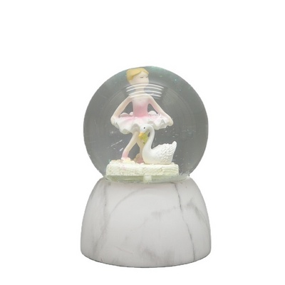 Resin Snow Globe Resin Water Globe Bola De Nieve Dancing Girl Carousel Snow Globe