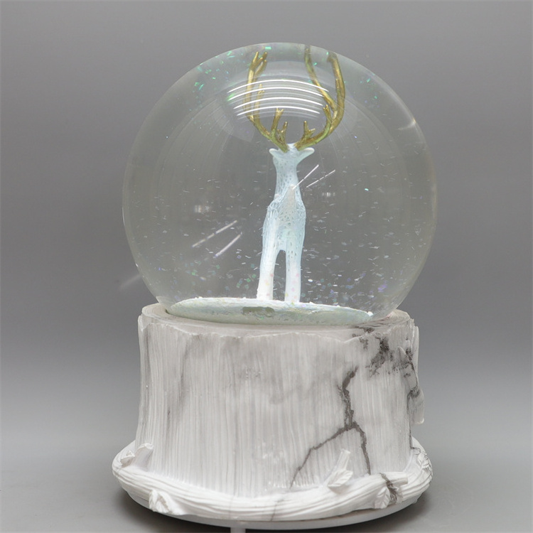 Custom Resin Christmas Snowball with Built-in Water Balloon with Lights and Music