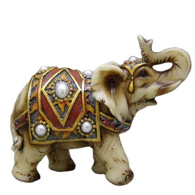 3.5 Inch Decorative Figurine Resin Jewelry Elephant Statue