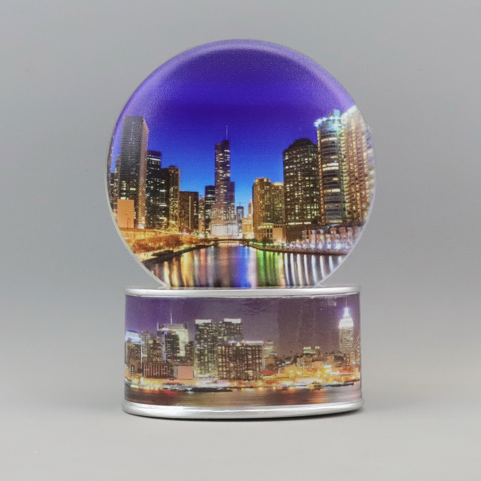 York City Water Globe Building Snow Globe Promotion Gifts New with LED Light up Tourist Customized Souvenir Handicraft Paint