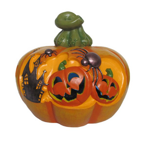 Hot sell Outdoor  Resin Pumpkin Halloween Decoration with LED lights