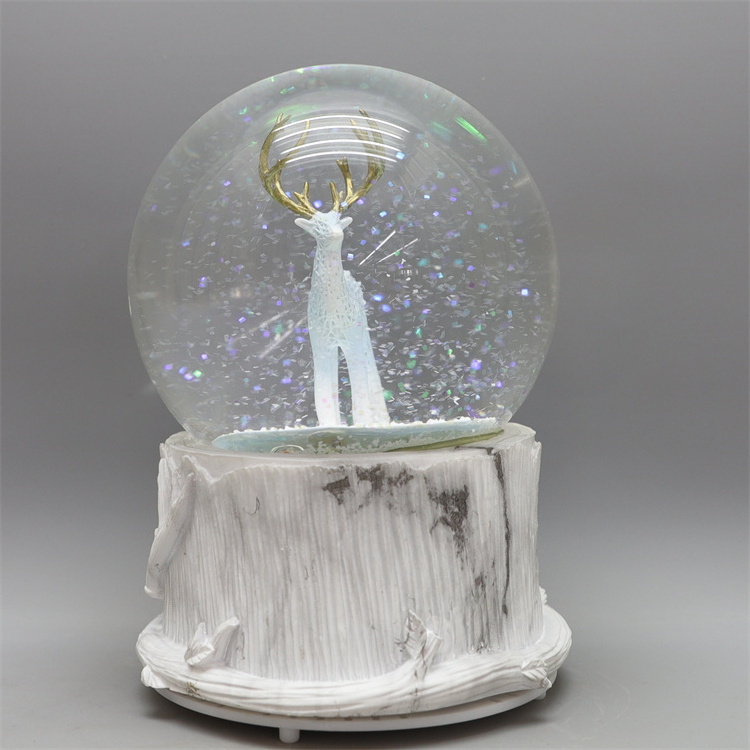 Custom Resin Christmas Snowball with Built-in Water Balloon with Lights and Music