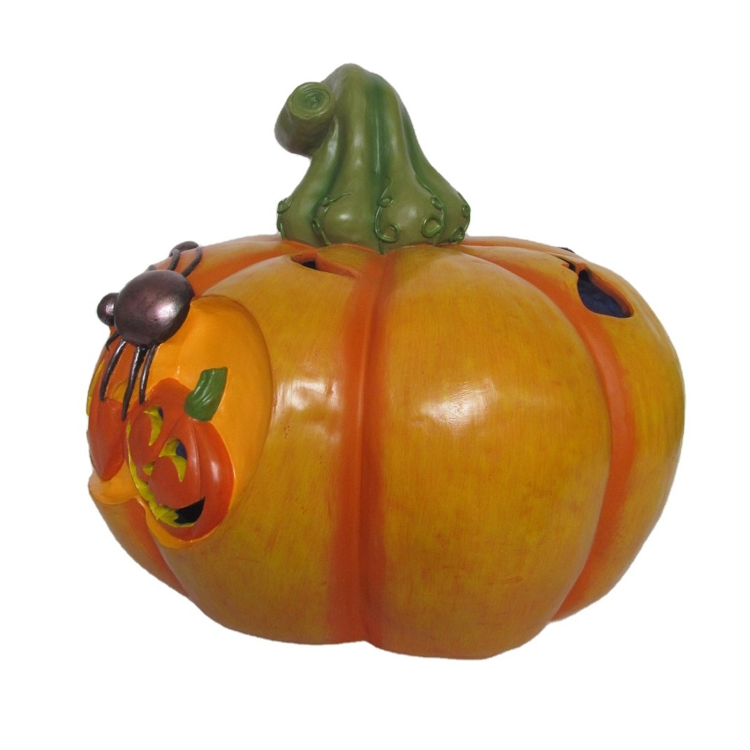 Hot sell Outdoor  Resin Pumpkin Halloween Decoration with LED lights