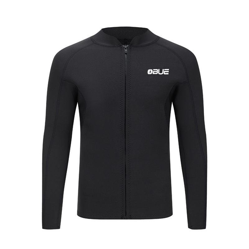 Custom Long Sleeve Front Zipper Water Wet Suit Jacket Coat Hunting Scuba Neoprene Wetsuit Top Diving Surf Men