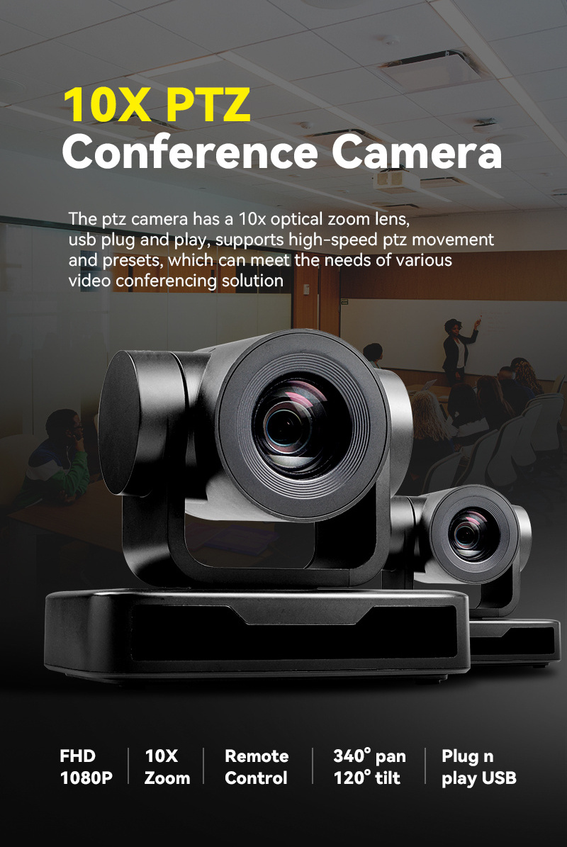 Anywii 1080p hd 4K conference camera meeting room solution videoconference system 10x zoom webcam ptz video conference camera