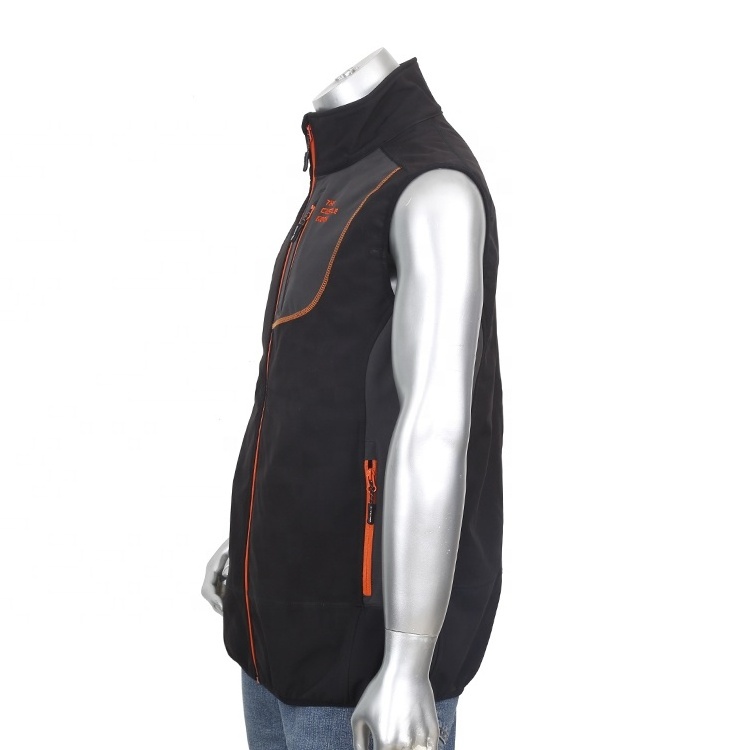 OEM male clothing orange mens quilted sleeveless work vest out wear