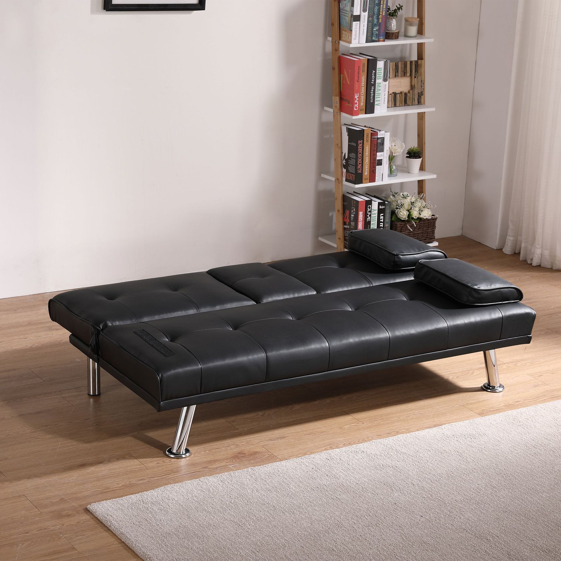 Modern furniture faux PU leather convertible authentic turkish double futon sofas folding Sofa Bed