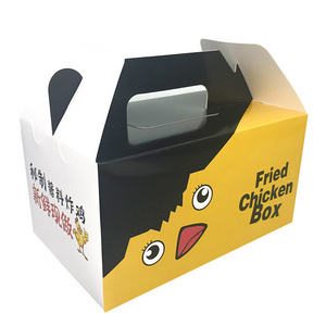 Disposable takeaway paper fried chicken box for fast food chicken nuggets packaging