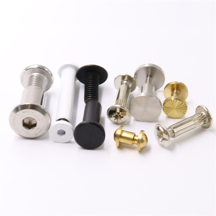 Chicago screw customized stainless steel brass chicago screw binding post male and female screw