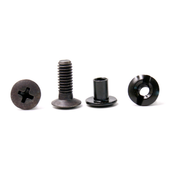 Chicago screw Black 8-32 machine thread Truss head binding post slotted male female screw chicago screw