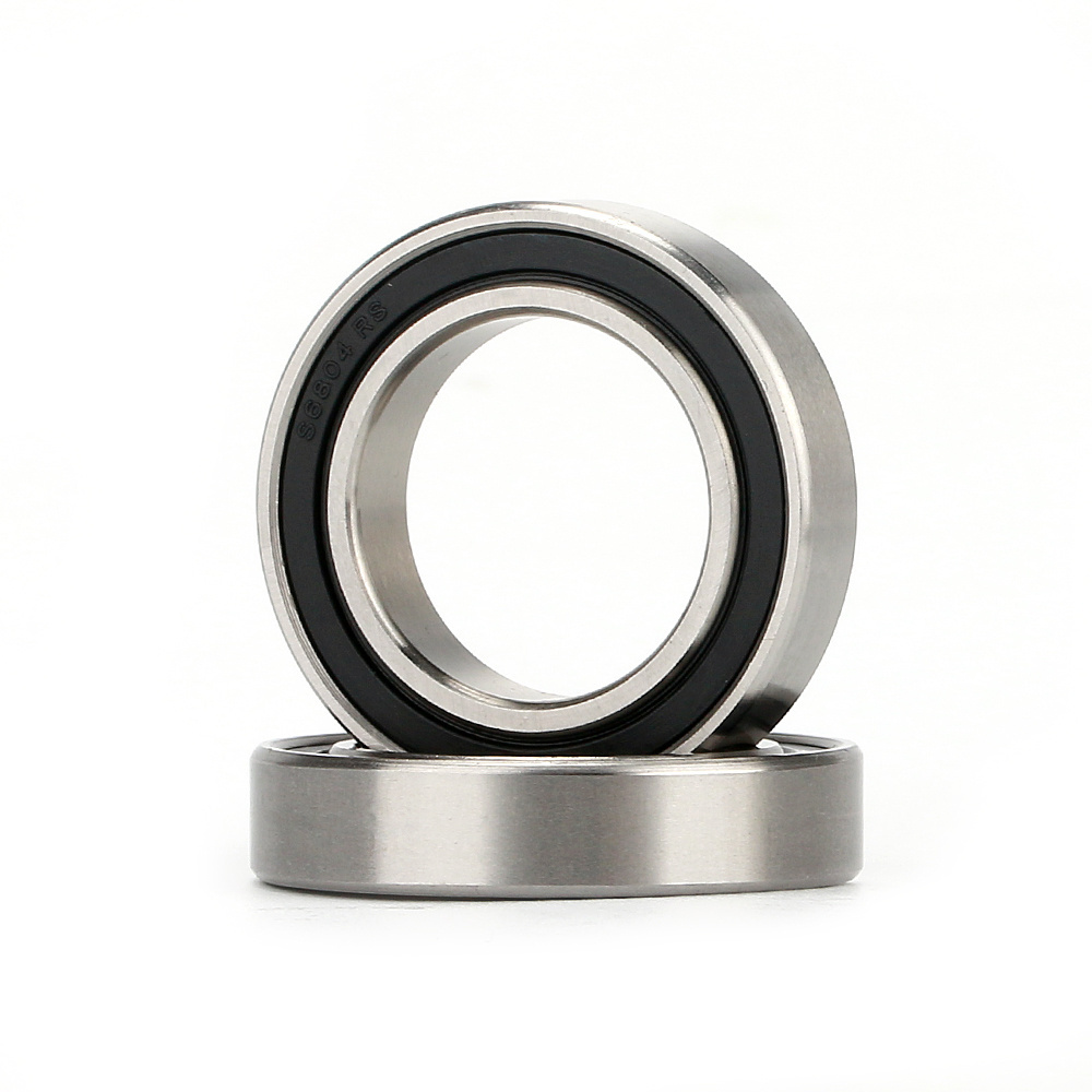 Stainless Steel Radial Ball Bearing S6804-2RS With 2 Rubber Seals 20x32x7mm