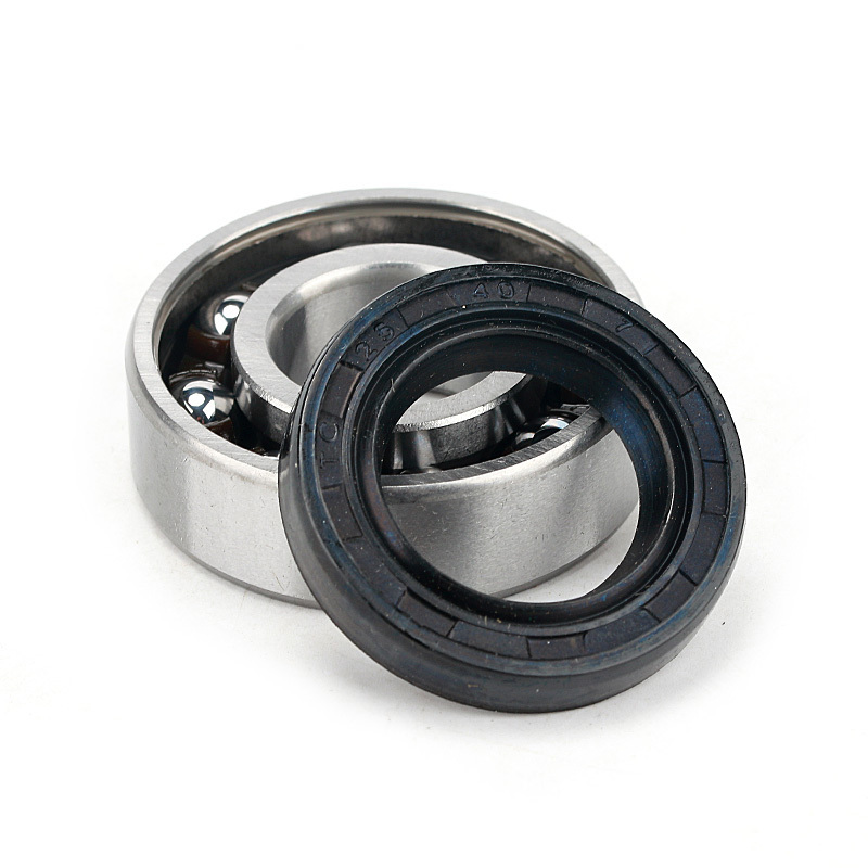 Oil resistant Heat-resistant Wear-resistant NBR Rubber skeleton oil seals black colour with spring TC 12X25X10 12X32X10 12X26X10