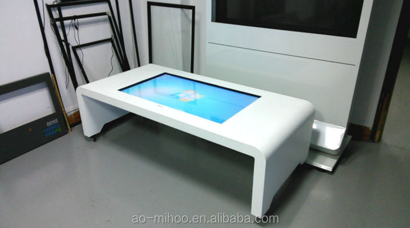 43 inch multi media touch screen information table kiosk, multi touch screen conference table