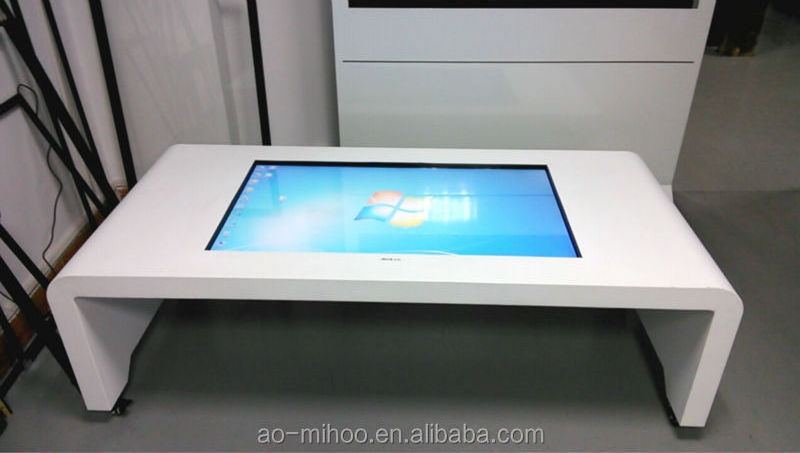 43 inch multi media touch screen information table kiosk, multi touch screen conference table