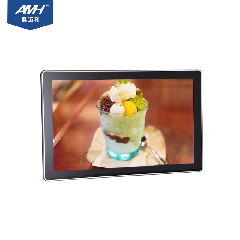 21.5 inch android wall mounted  board screen kiosk monitor lcd  Display with WiFi H  D M I/USB Input Auto AD Player, Android 9.0