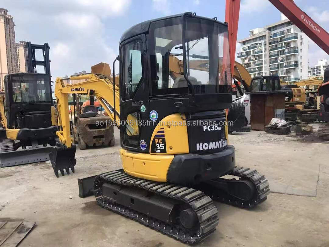 mini used komatsu pc35 crawler excavator machine 3.5 ton pc 35 excavadora pc35mr 2 price new