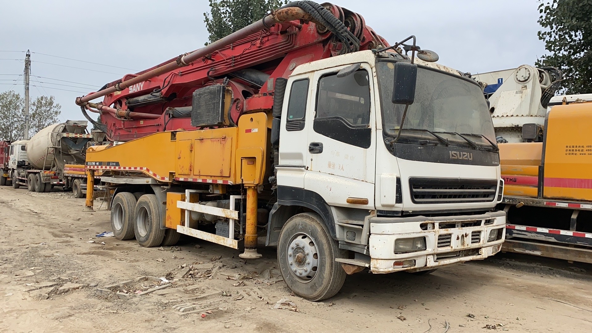 isuzu putzmeister pump truck / concrete pump truck/truck mounted concrete mixer pump