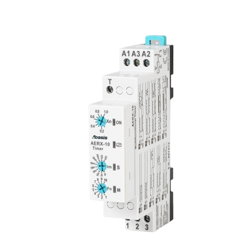 AOASIS 150-260VAC/24VDC/AC AERX-10 Multi-function Time relay with ON/OFF delay time switch