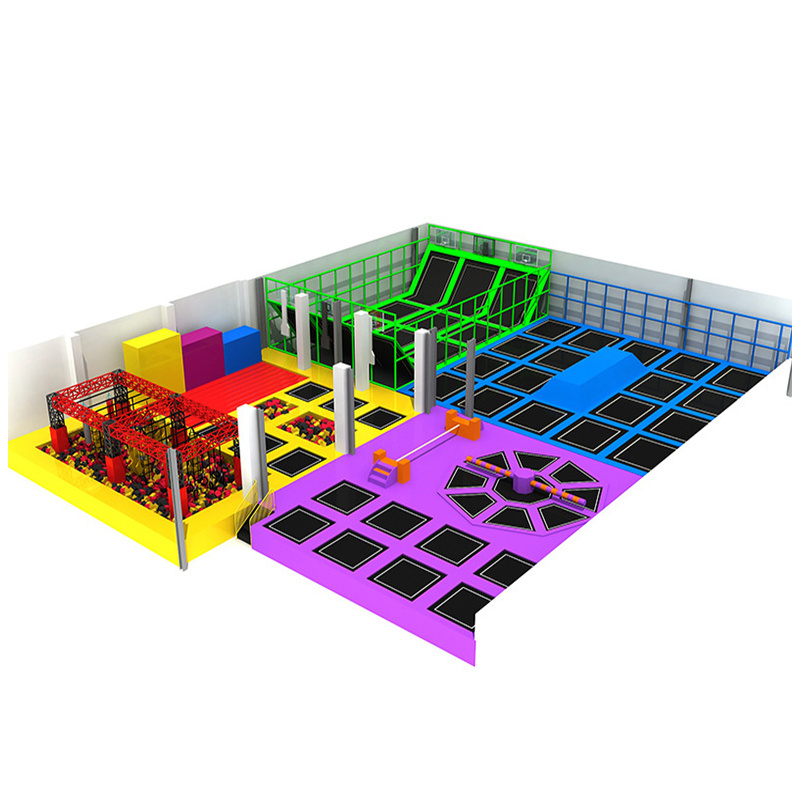 Small Trampolines Park Ninja Warrior Course Foam Pit Trampoline Indoor Playground Indoor Trampoline For Kids