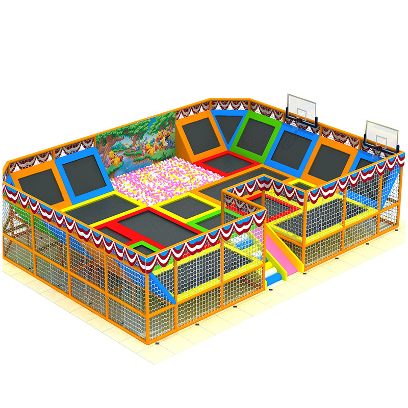 Small Trampolines Park Ninja Warrior Course Foam Pit Trampoline Indoor Playground Indoor Trampoline For Kids