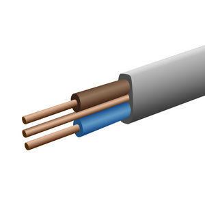 Copper Conductor with PVC Insulated Flat Twin and Earth Electronic Wire 2.5 mm2