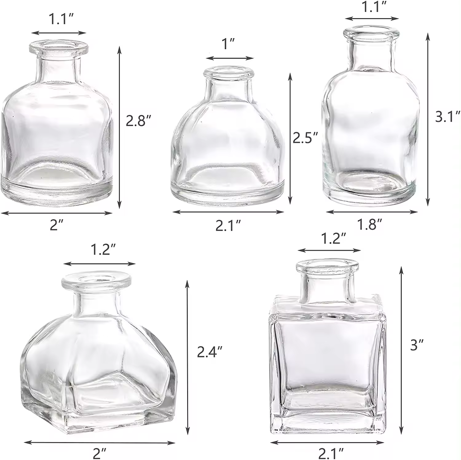 Wholesale Factory Supply Thick Bottom 100ml 200ml 500ml Rectangle Square Flint Glass Perfume Bottle