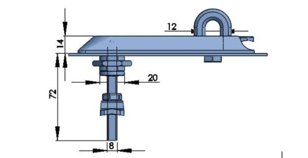 Stainless Steel 304 Lever Door Handle Lock with Plate