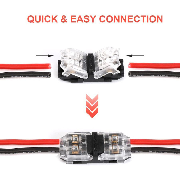 Low Voltage Wire Connectors 2 Pin 2 Way I Shape Terminals 18/20/22 AWG Quick Splice Wire Wiring Connector